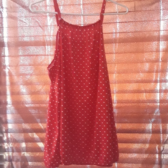 Red poke a dot perception con sleeveless blouse xL - Picture 3 of 4